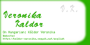 veronika kaldor business card